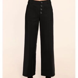 Ramy Brook Black Ankle Wide Leg Pants